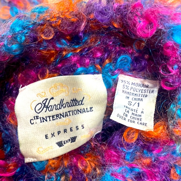 Vintage original express hand, knitted, oversized, sweater, size small - Picture 2 of 4